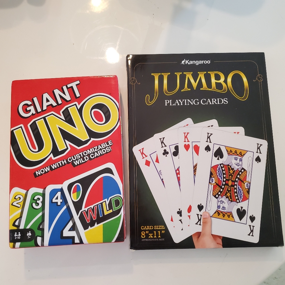 Giant Uno and Jumbo Cards